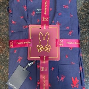 Psycho Bunny Navy and Red Skull Pajama Set